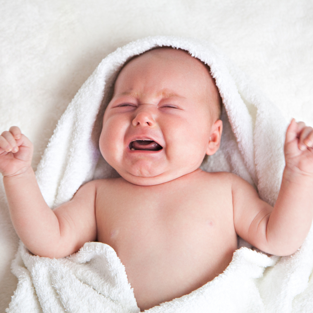 Newborn with colic and gas