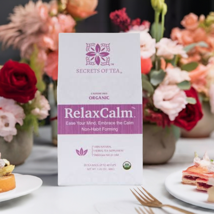 RelaxCalm Organic Herbal Tea - Stress Relief & Sleep Support