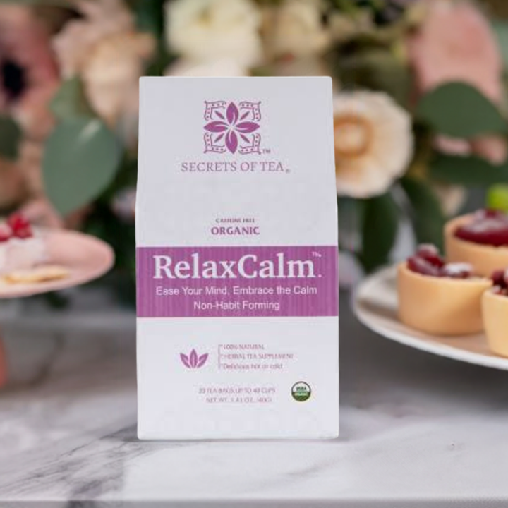 RelaxCalm Organic Herbal Tea - Stress Relief & Sleep Support