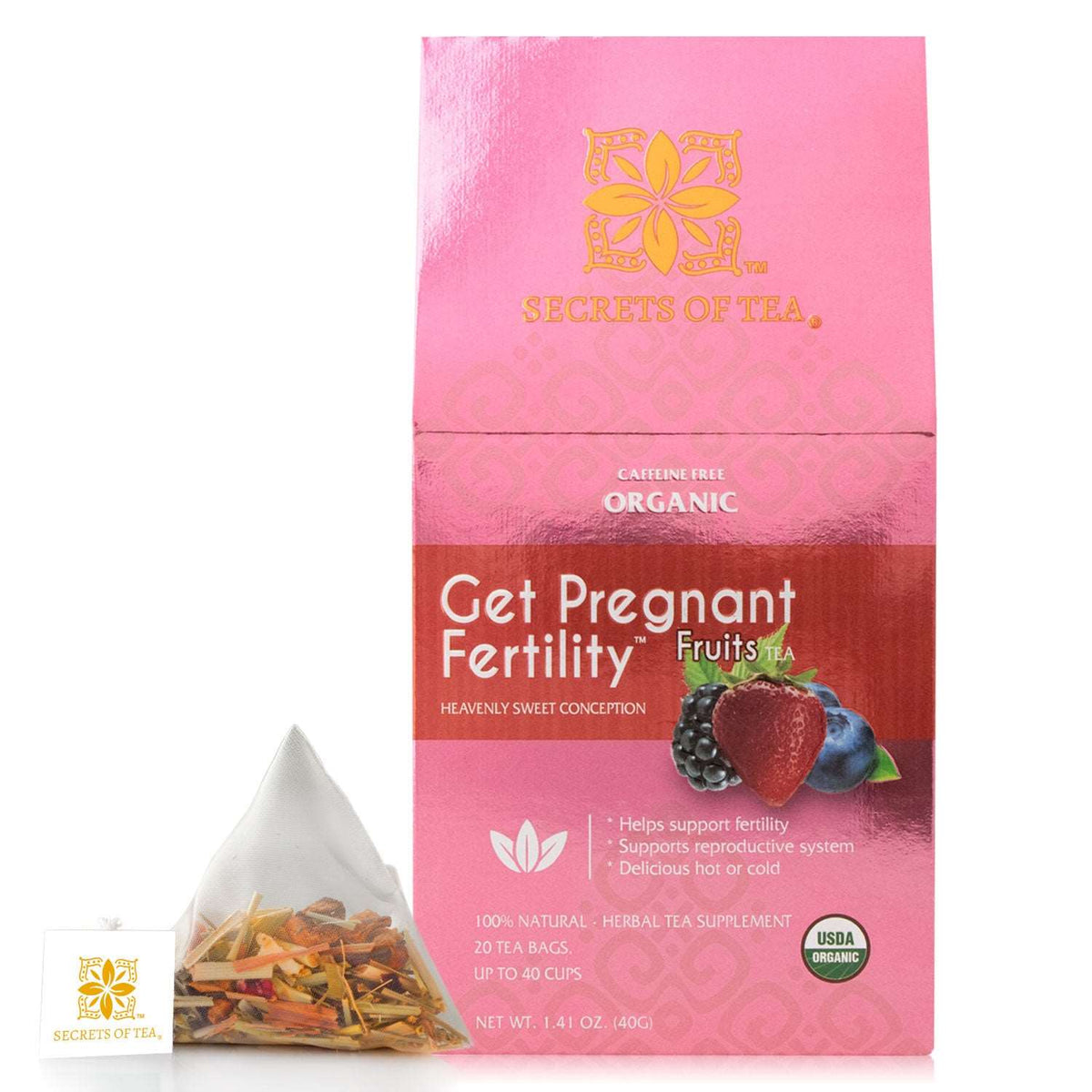 Get Pregnant Fertility Fruits Tea - Organic Herbal Blend for Women's ...