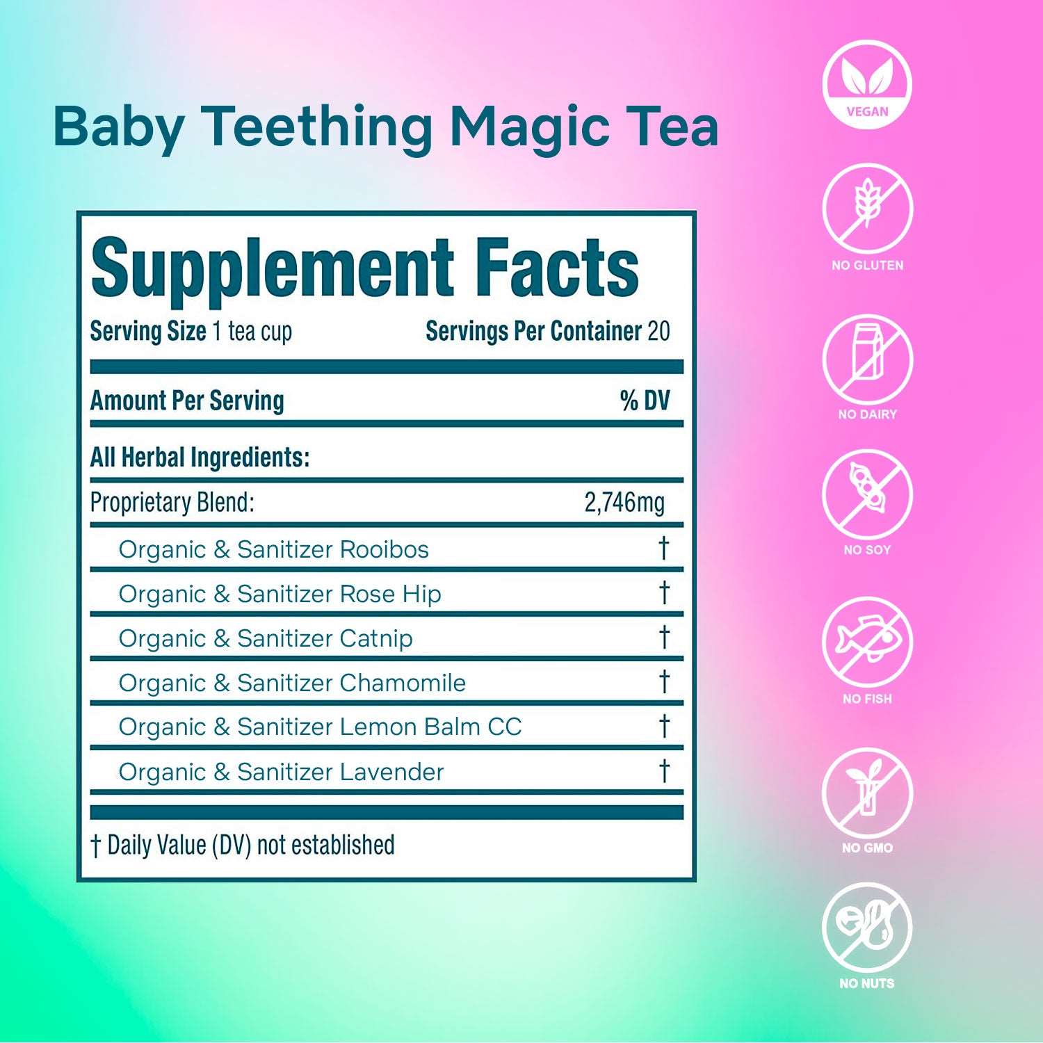 Baby teething sale magic tea