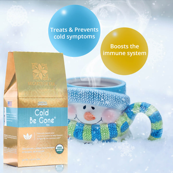 Cold Relief Tea-Cold Be Gone: 40 Servings- Immune Support Tea