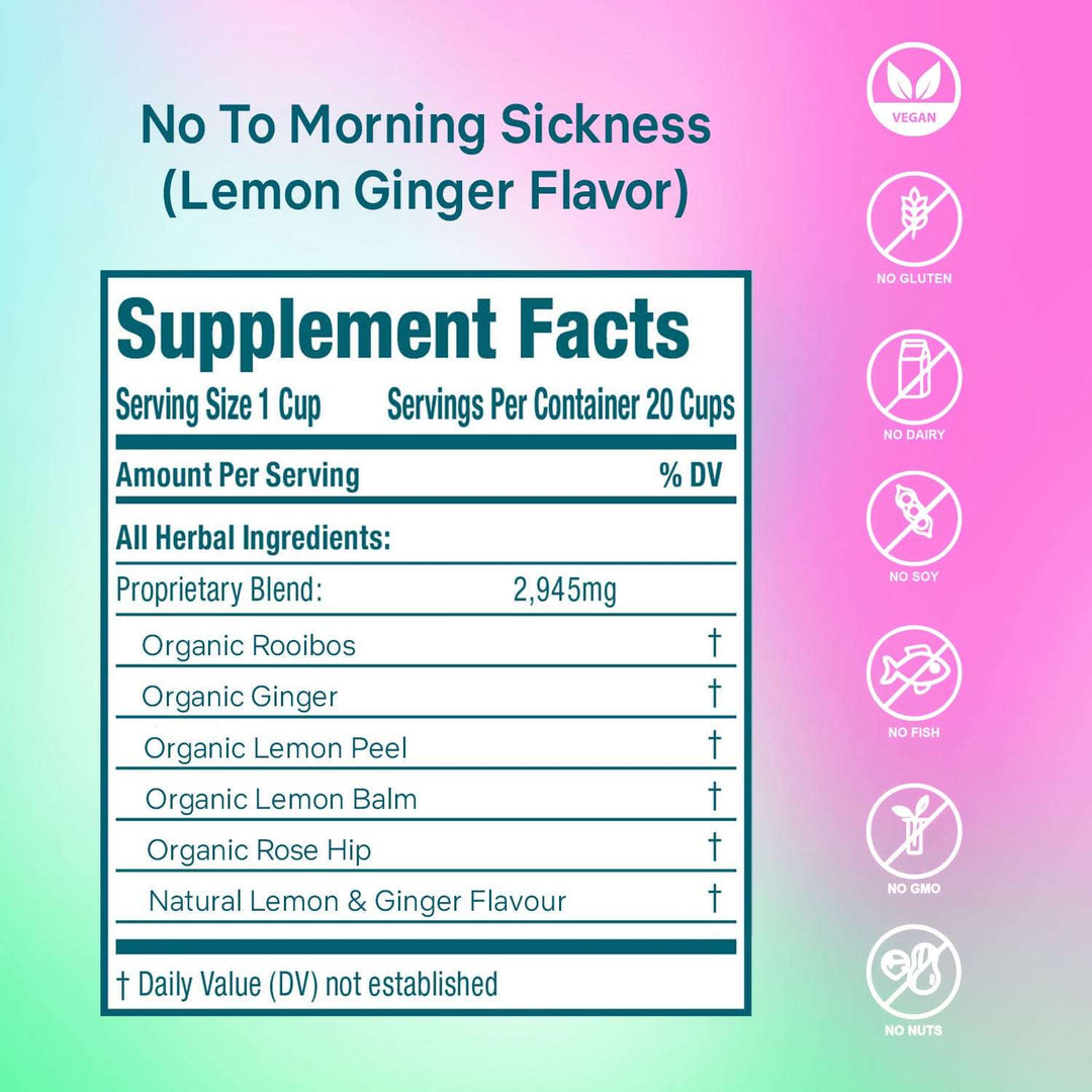 Morning Sickness Tea - Lemon Ginger: 40 Cups