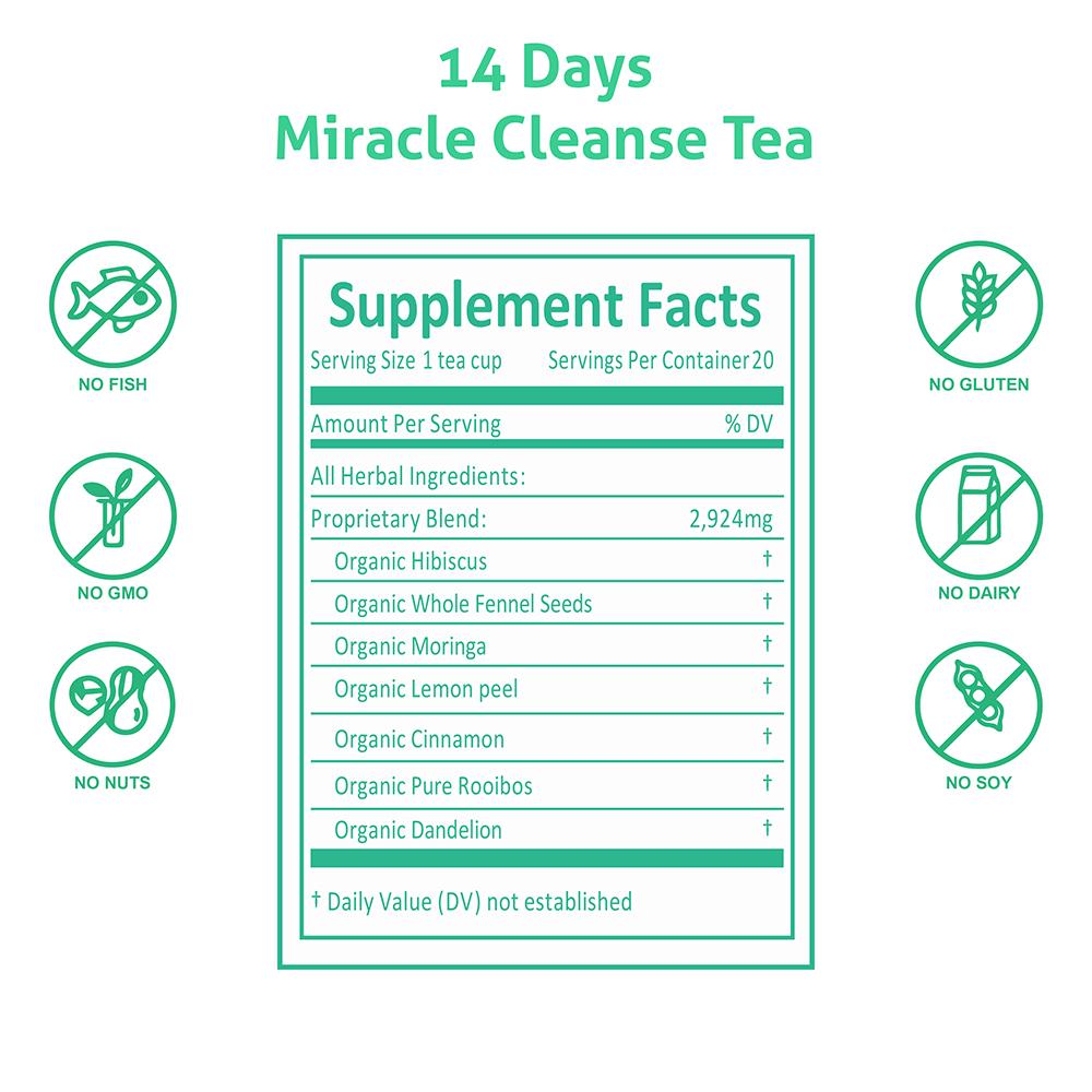 14 Day Detox Herbal Tea- USDA Organic- 40 Servings