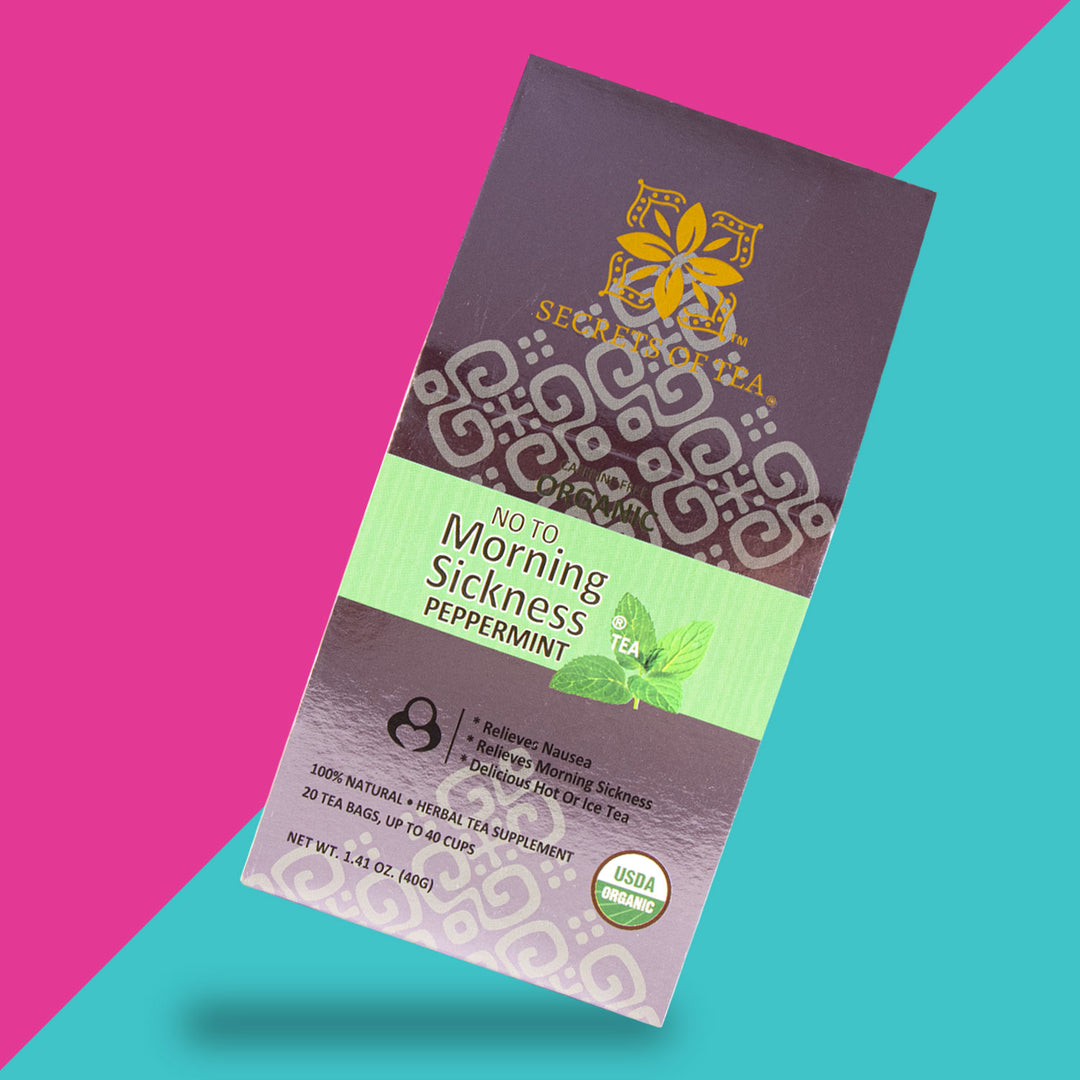 Pregnancy Tea Peppermint Morning sickness Relief: 40 Servings - Secrets Of Tea