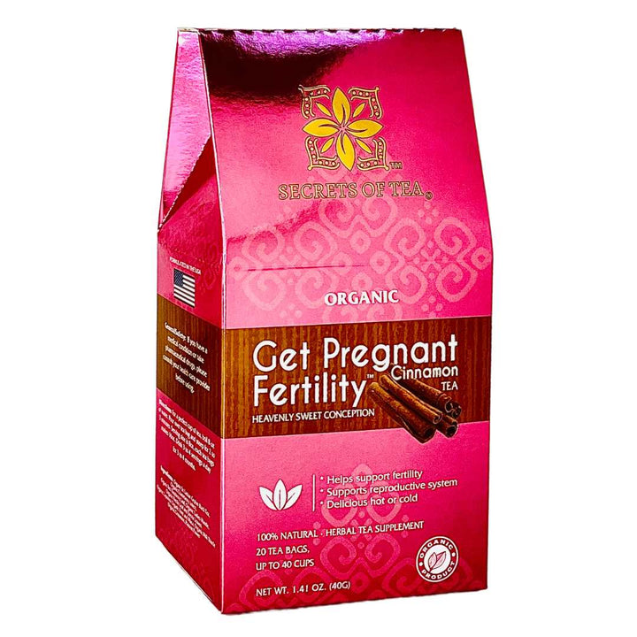 Get Pregnant Fertility Cinnamon Tea - USDA Organic- 40 Servings For cycle Regulation & Fertility Boost - Secrets Of Tea
