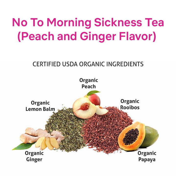 Morning Sickness Tea - Peach and Ginger: 40 Cups - Secrets Of Tea