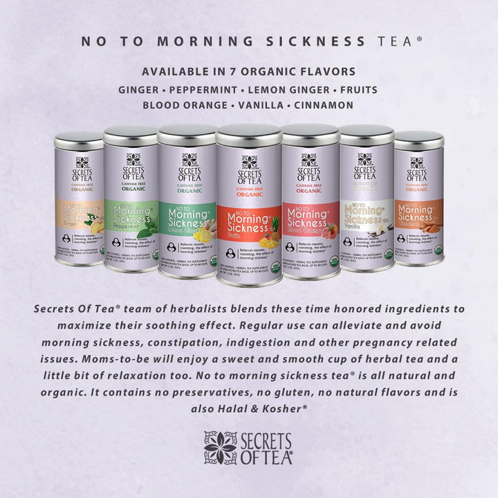 Pregnancy Morning Sickness Tea - Fruits: 40 Cups - Secrets Of Tea