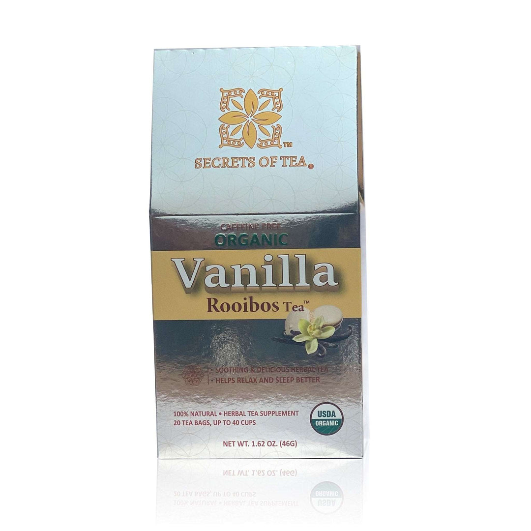 Vanilla Rooibos Tea-USDA Organic & Caffeine Free- 40 Servings - Secrets Of Tea